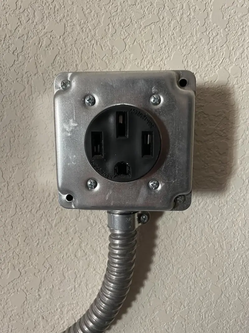 NEMA 14-50 outlet installed for Smart Home Electrical in Whitfield