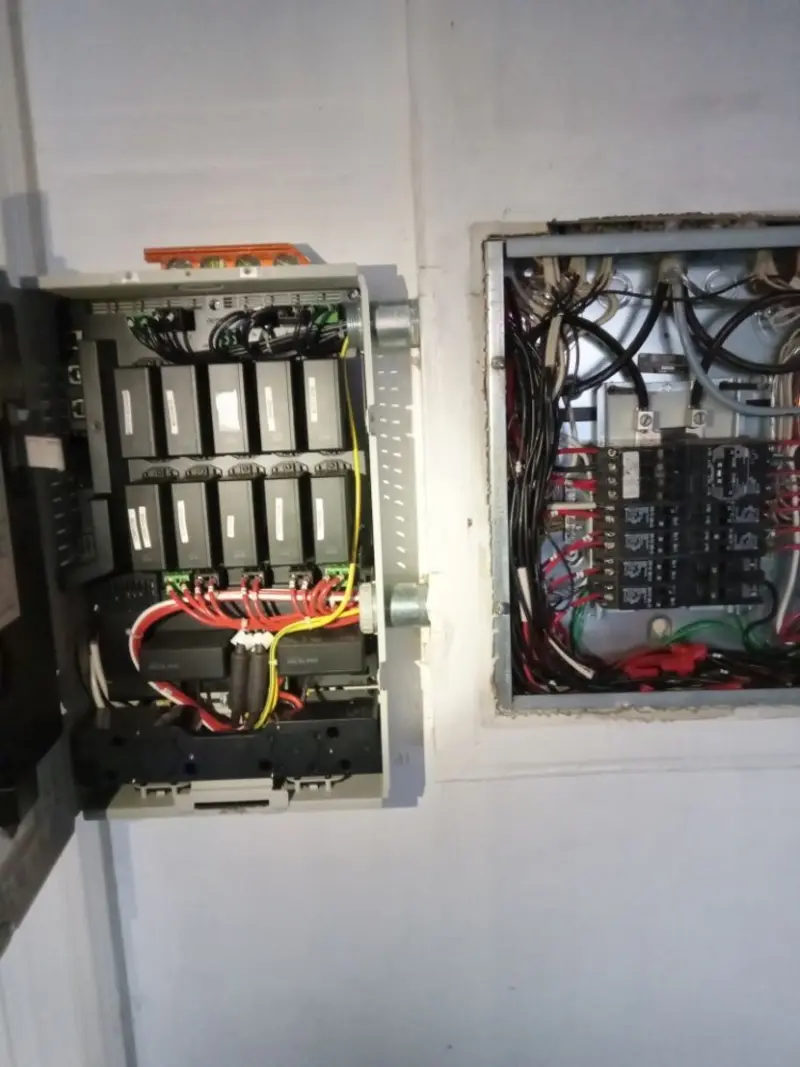 Electrical panel upgrade completed for Security Camera Wiring in Whitfield
